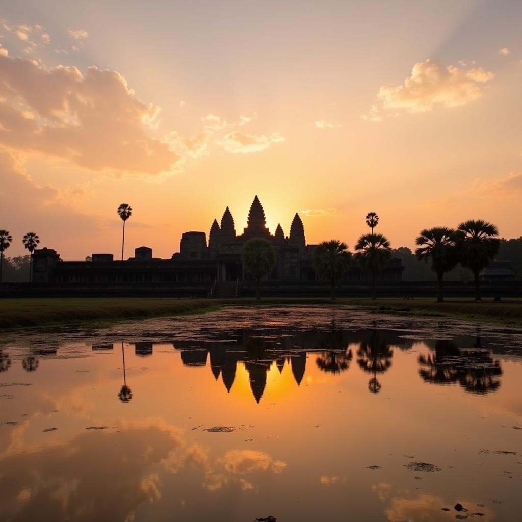 Bình minh trên Angkor Wat