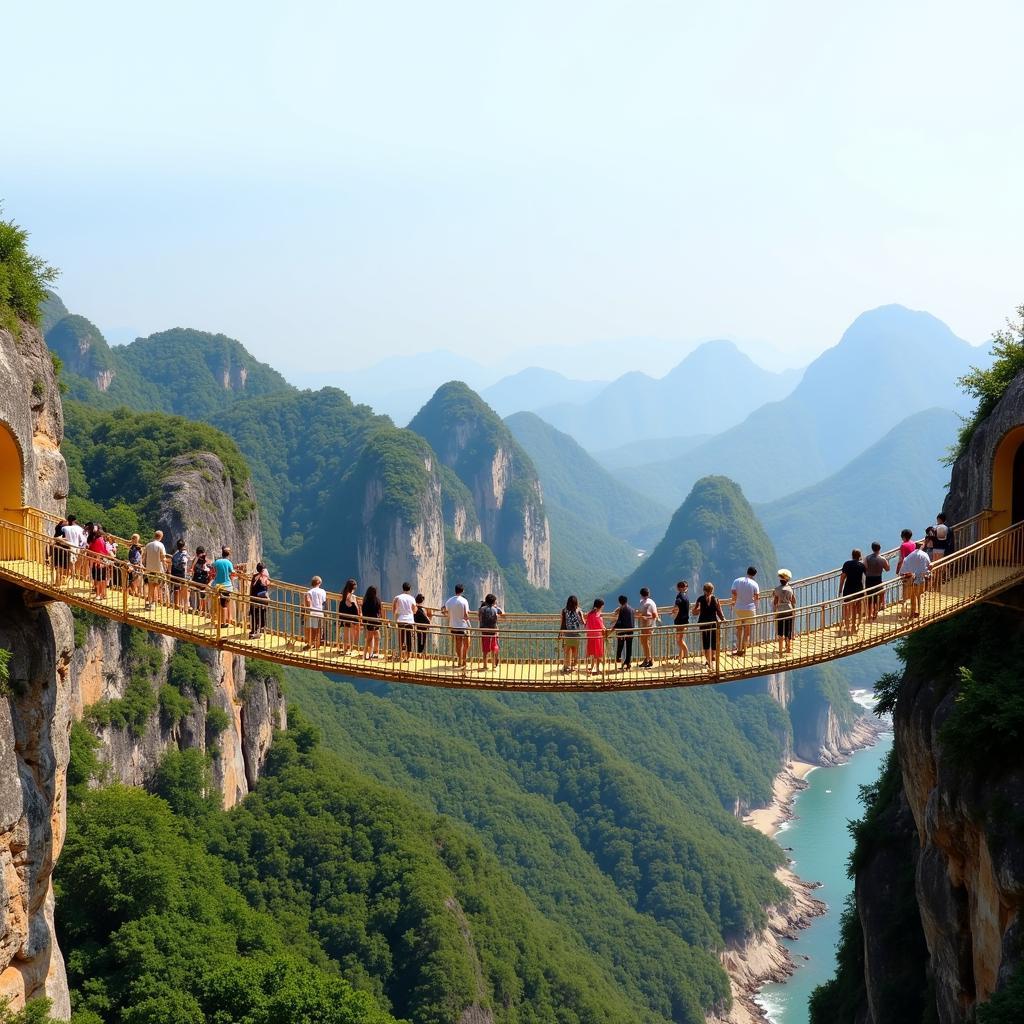 Golden bridge in Bana Hills, Da Nang