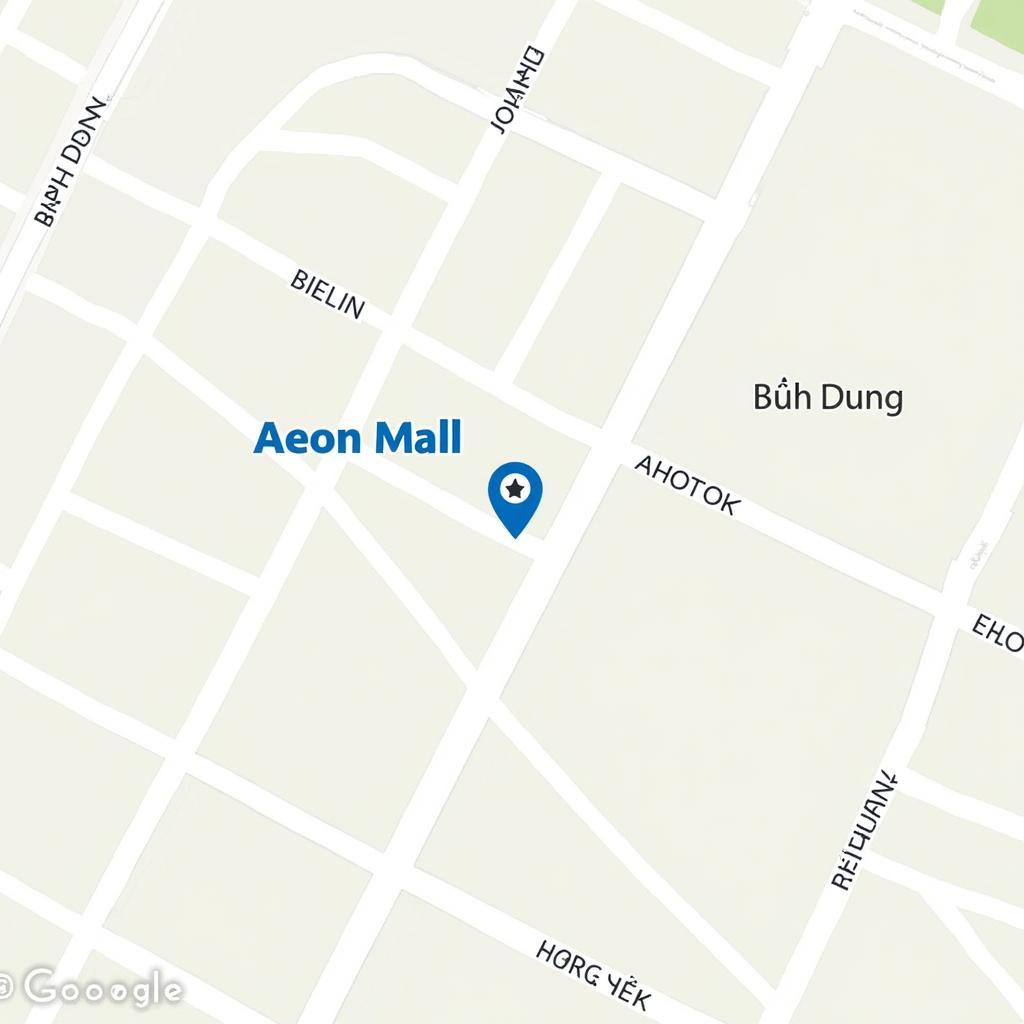 Map to Aeon Mall Bình Dương