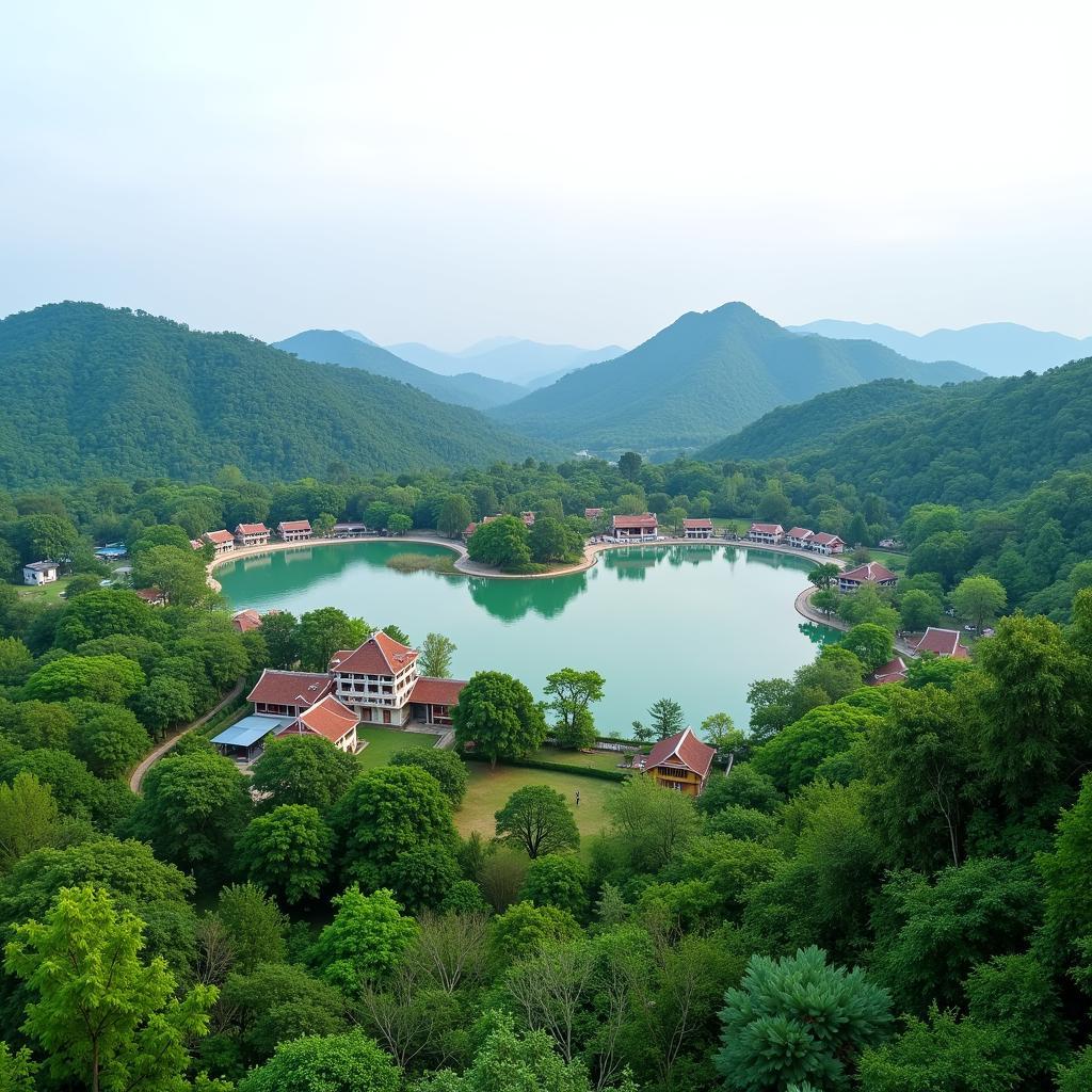 Toàn cảnh khu du lịch Bàu Mai