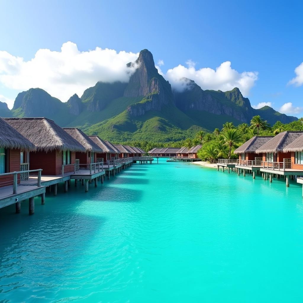 Bungalow trên biển ở Bora Bora