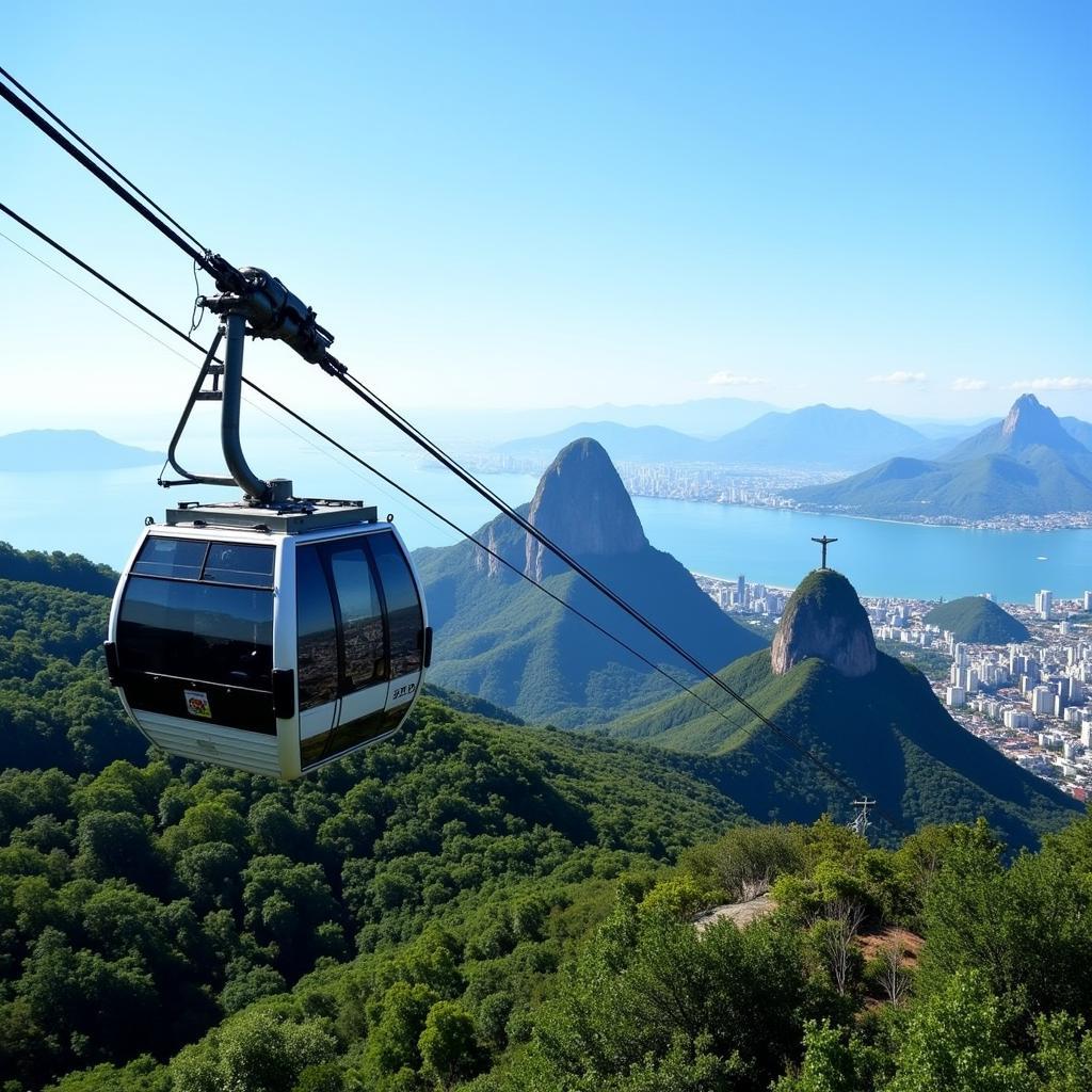 Cáp treo Sugarloaf Mountain ở Rio de Janeiro, Brazil