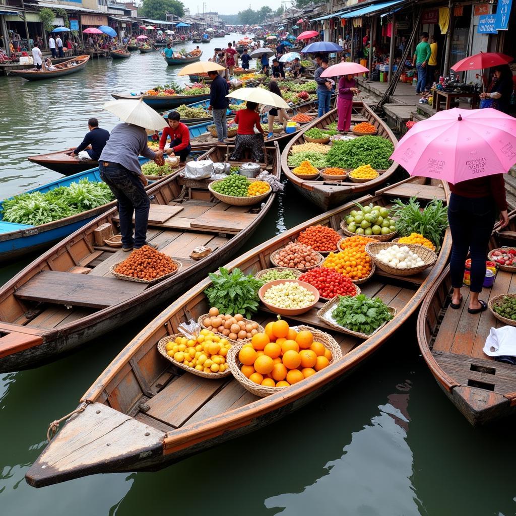 Chợ Nổi Rạch Giá tấp nập