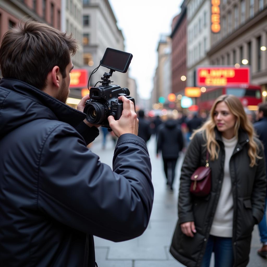 Outdoor tour guide photoshoot