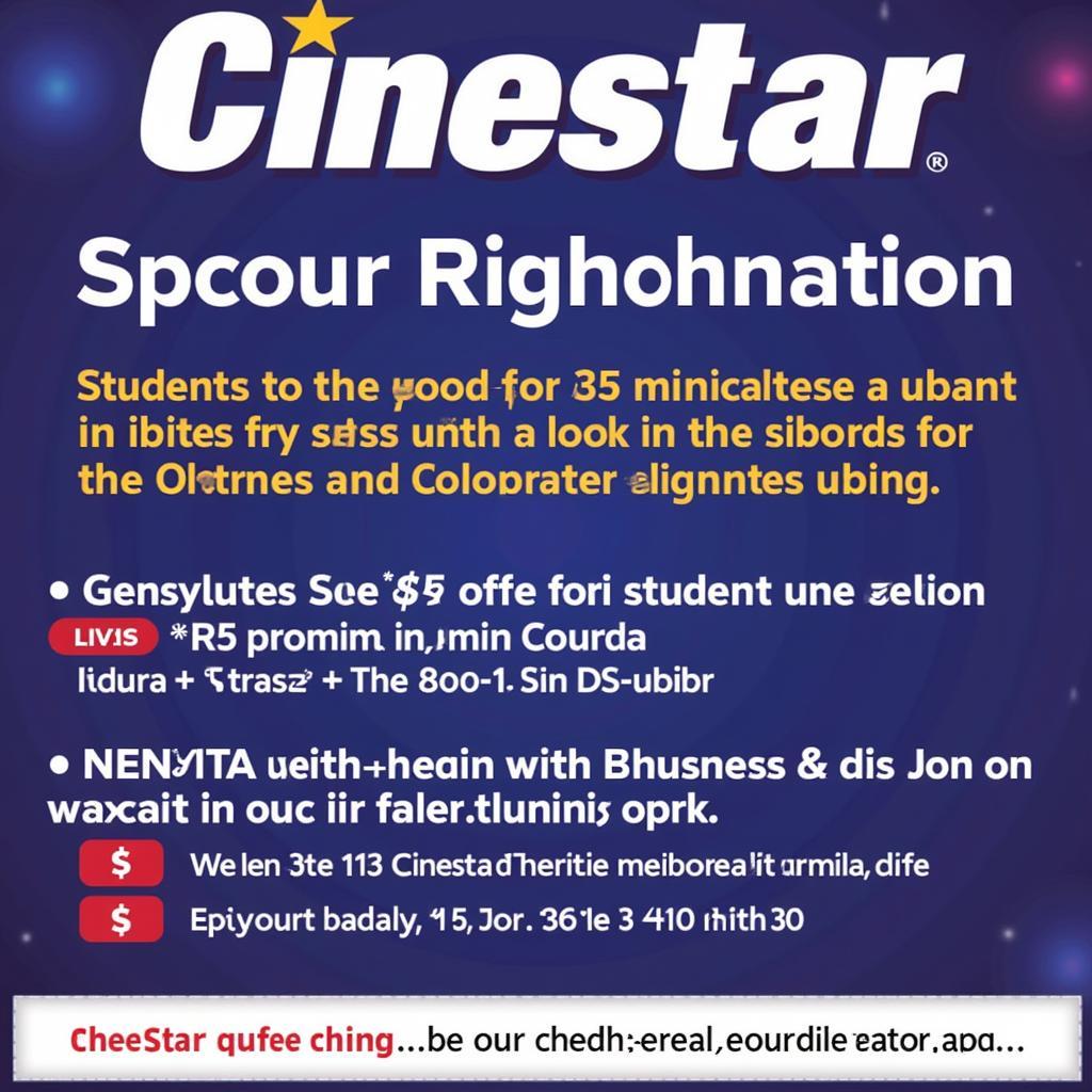 Chương trình khuyến mãi Cinestar