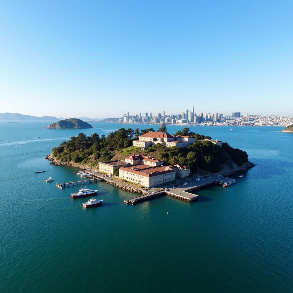 Đảo Alcatraz nhìn từ trên cao