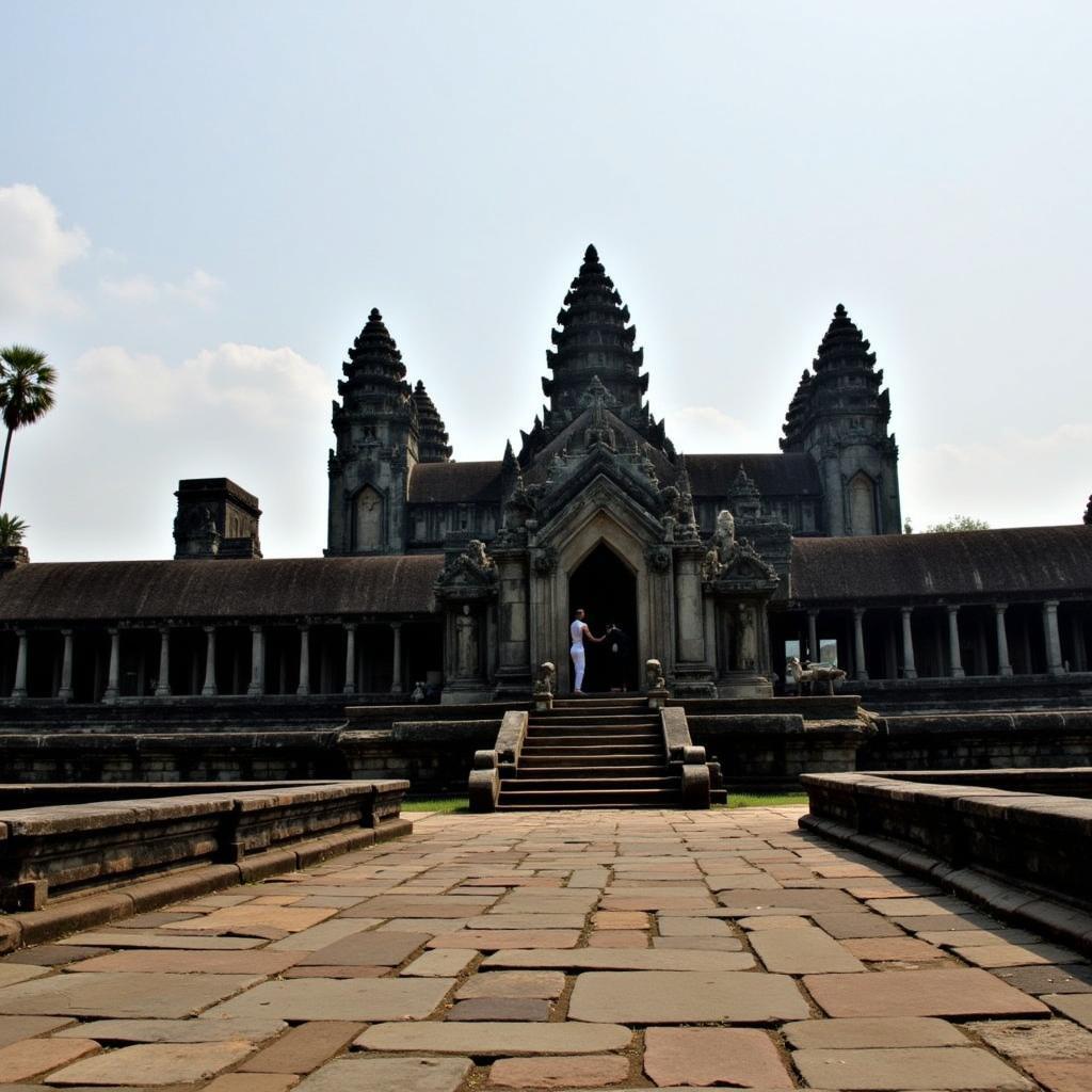 Khung cảnh hùng vĩ của đền Angkor Wat, Campuchia