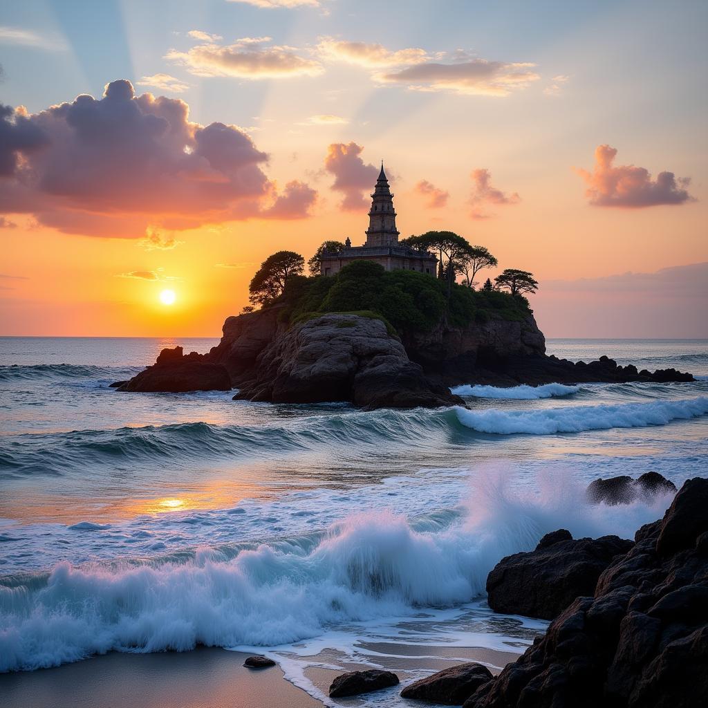 Đền Tanah Lot trên biển