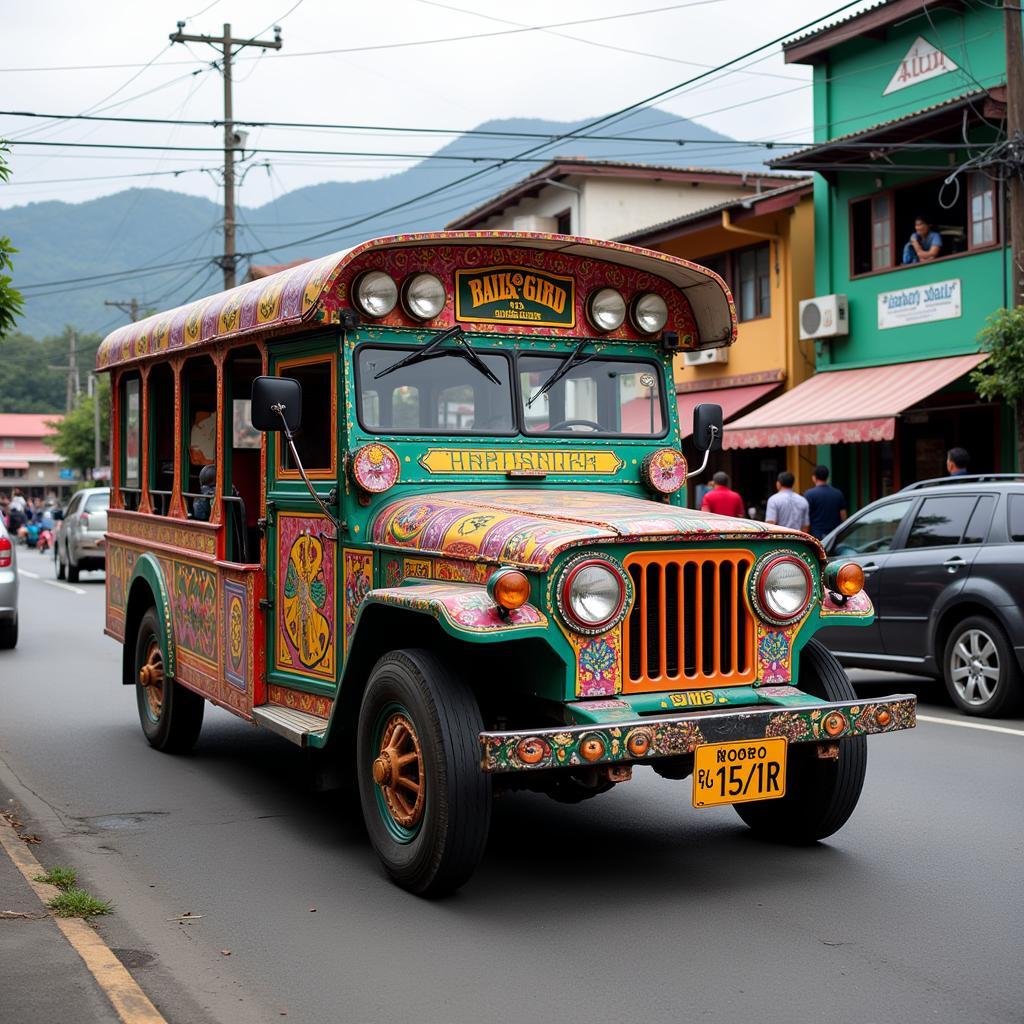 Di chuyển bằng xe jeepney ở Baguio