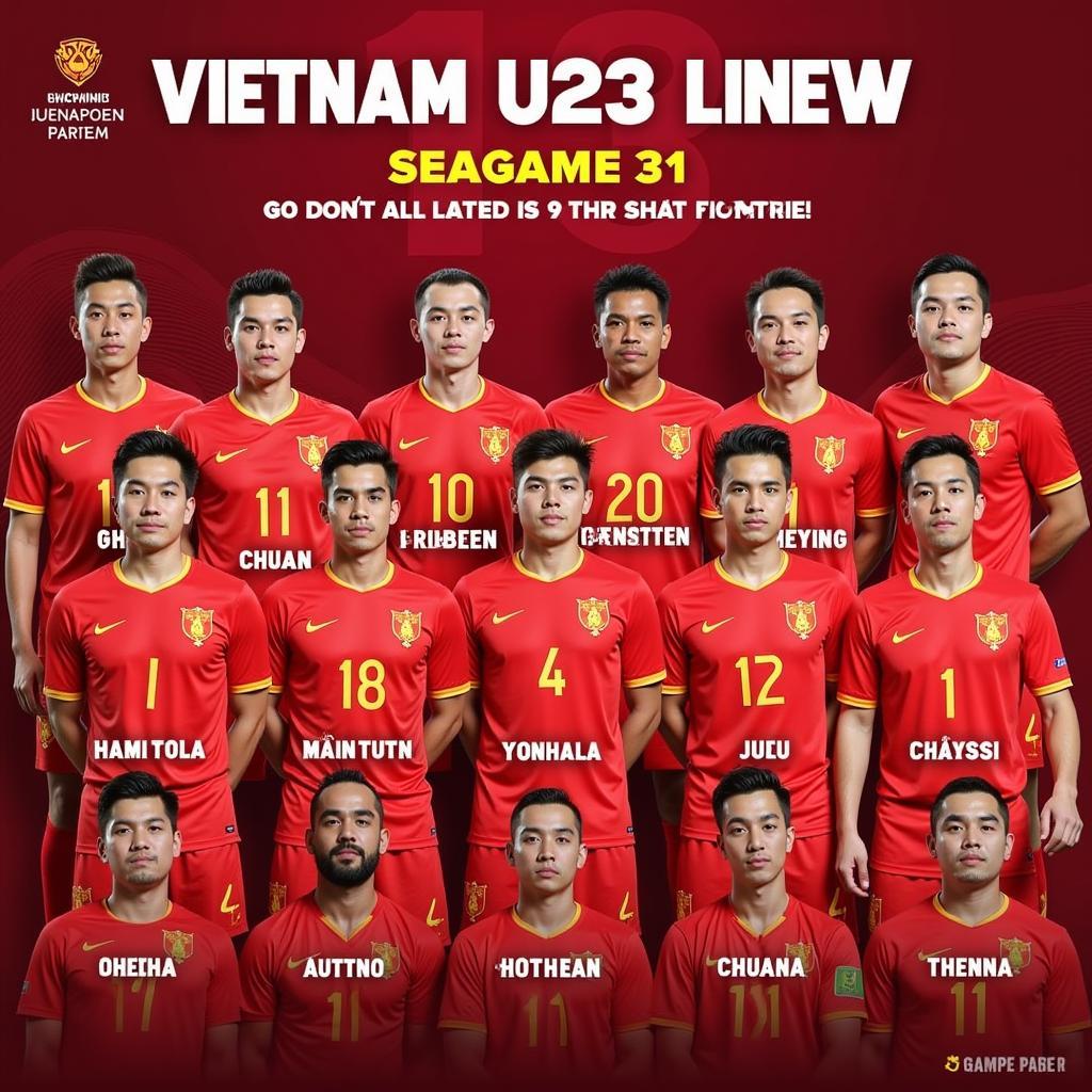 Đội hình U23 Việt Nam Seagame 31