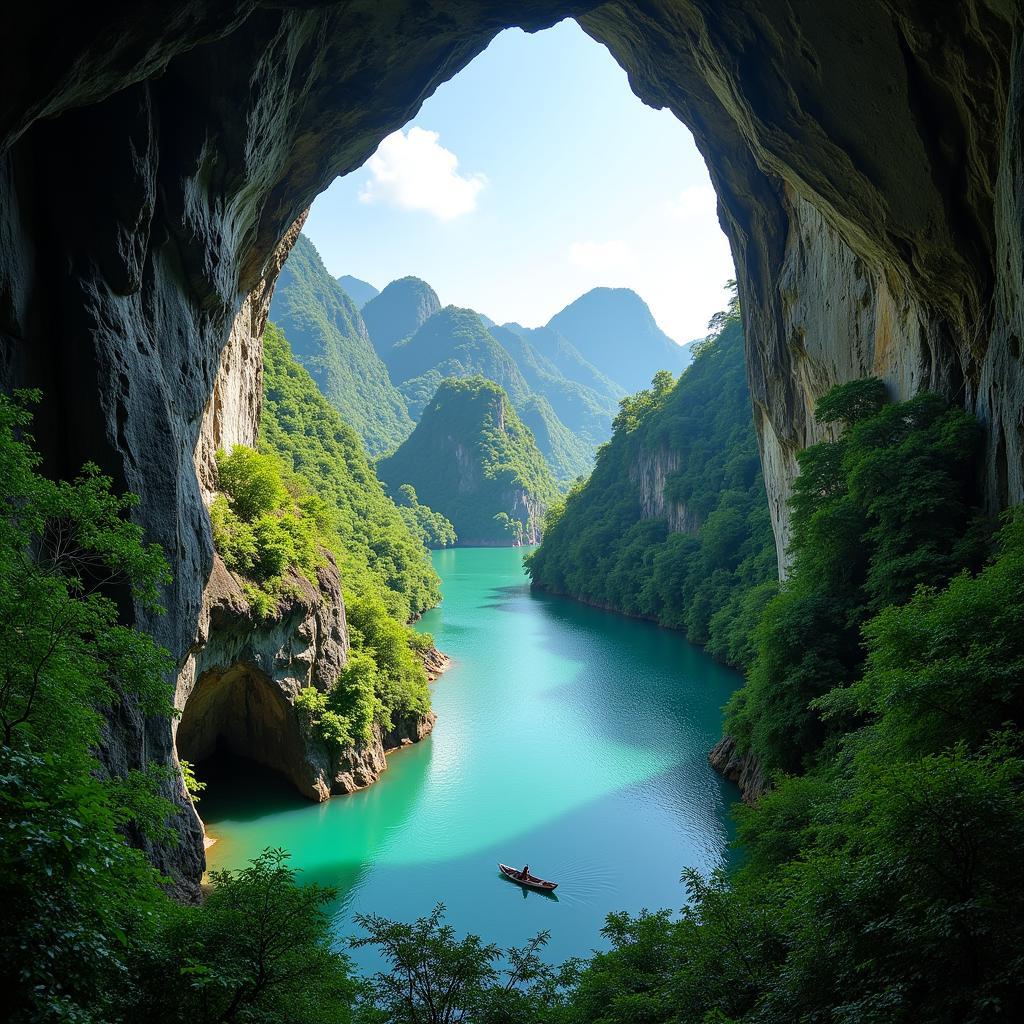 Phong Nha Cave from afar