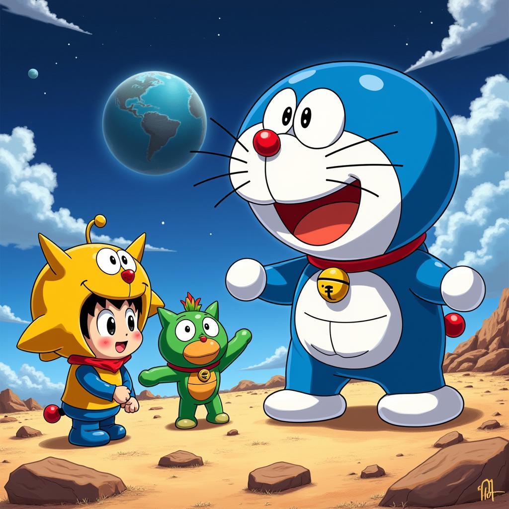 Doraemon và Nobita gặp gỡ người ngoài hành tinh