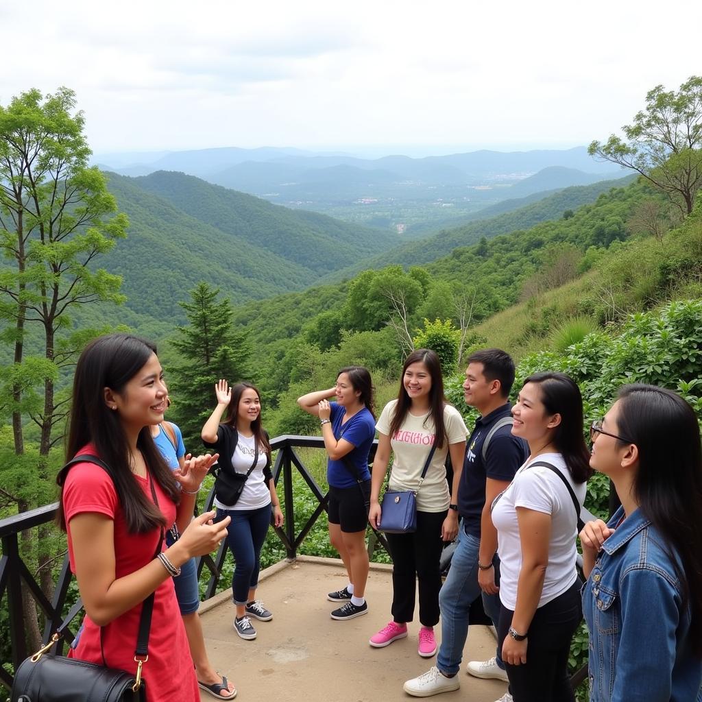 Tourist enjoying a tour with Da Lat Tourist