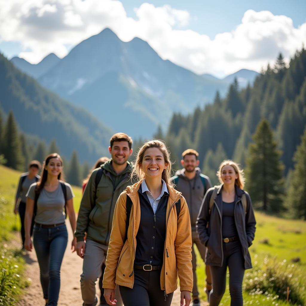 Tourists in Pù Mát