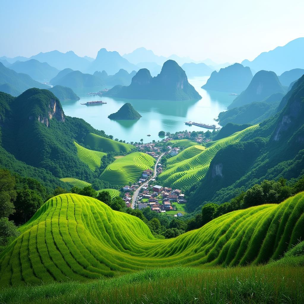 Scenic Vietnam landscape