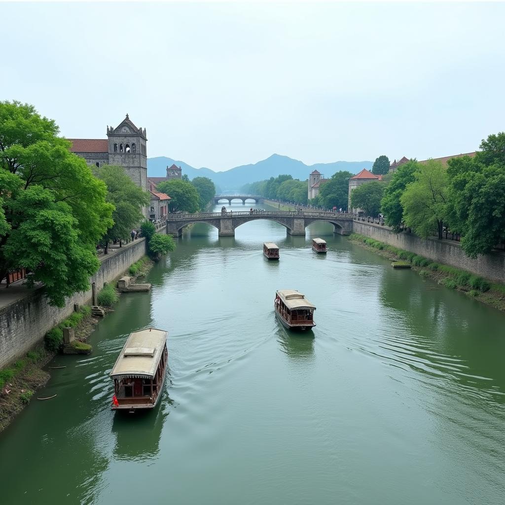 Khung cảnh yên bình bên dòng sông Hương, Huế