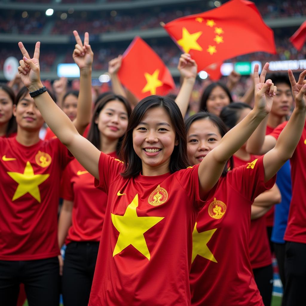 Cổ động viên Việt Nam tại AFF Cup 2021