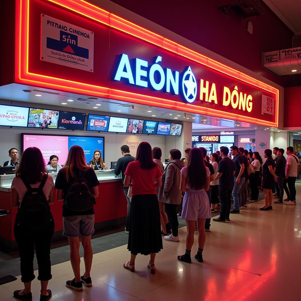 Khu vực bán vé Aeon Mall Hà Đông