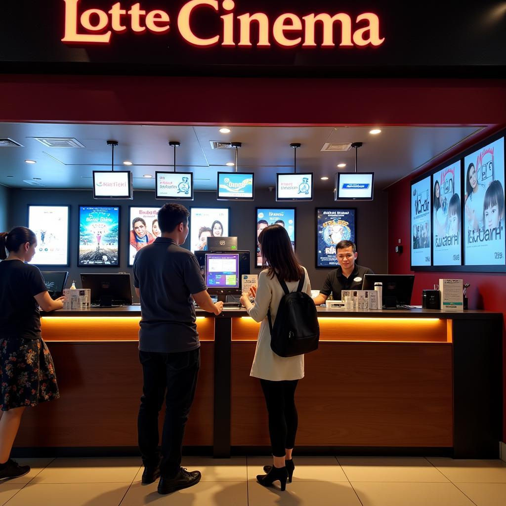 Khu vực bán vé rạp Lotte