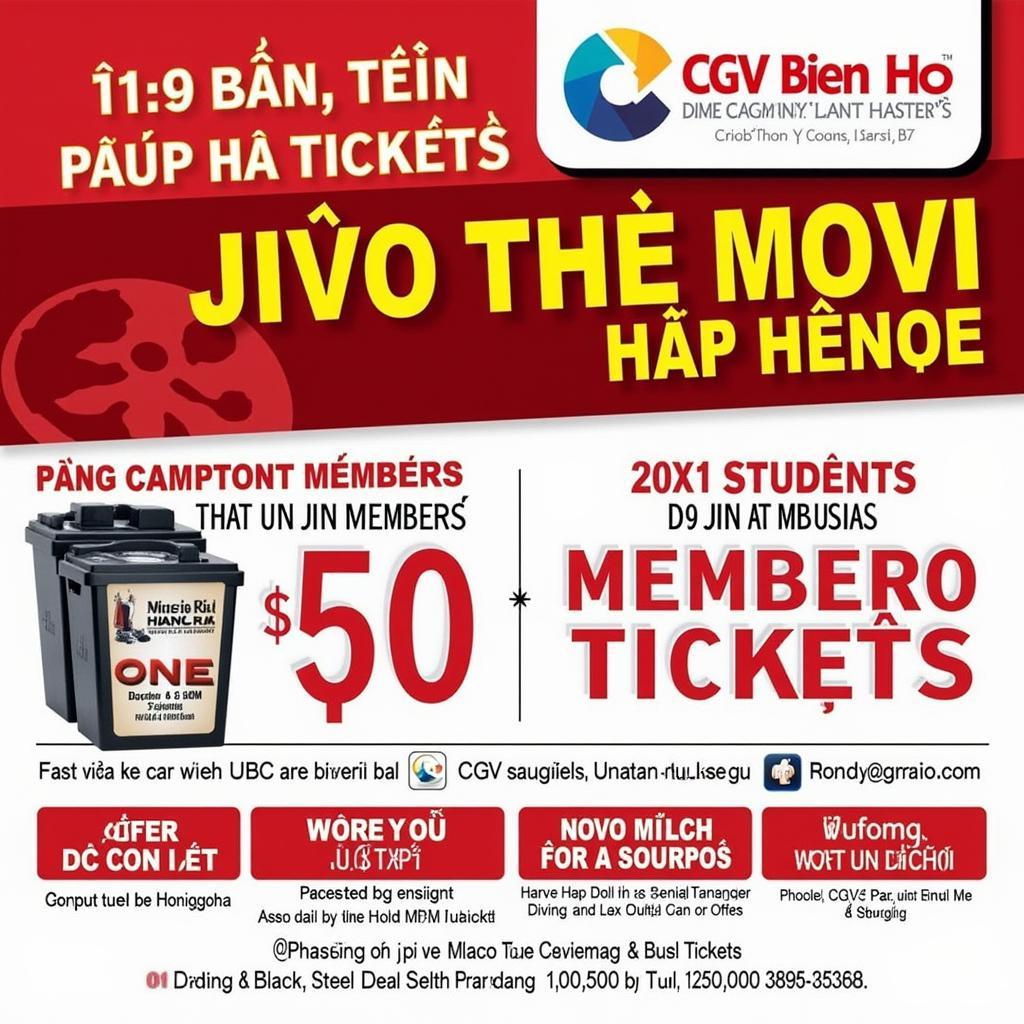 Khuyến mãi vé xem phim CGV Biên Hòa