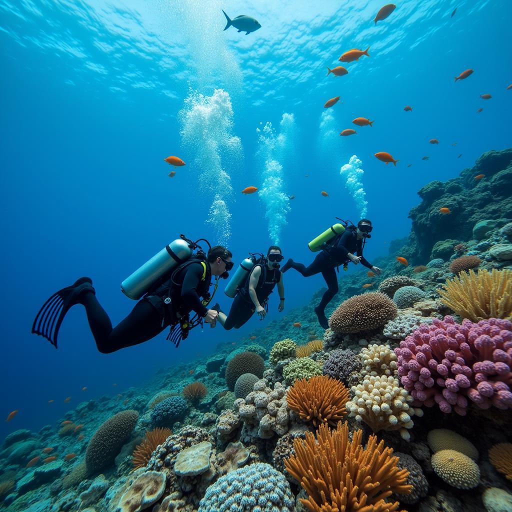 Lặn biển ngắm san hô ở Maldives