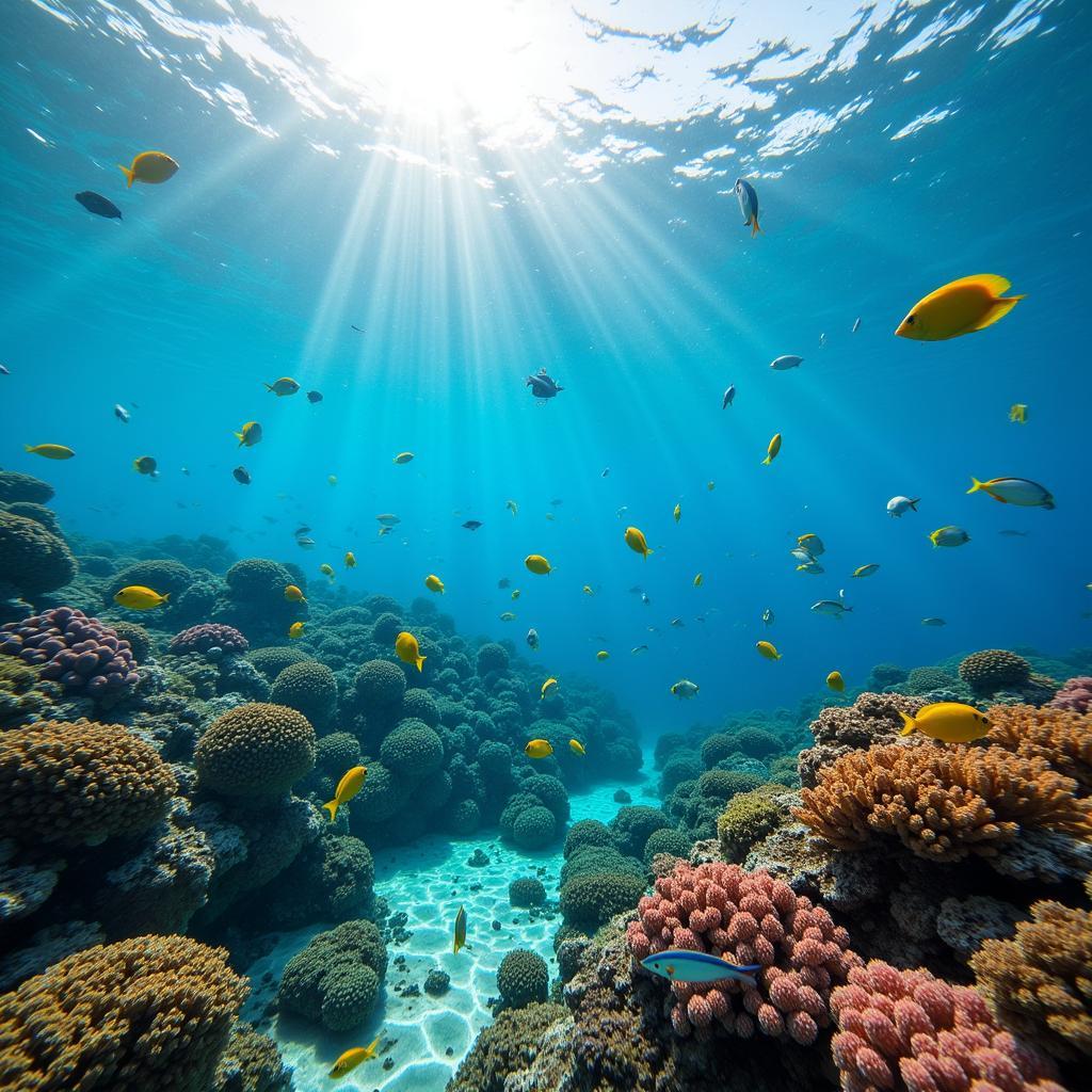 Crystal clear water in Maldives