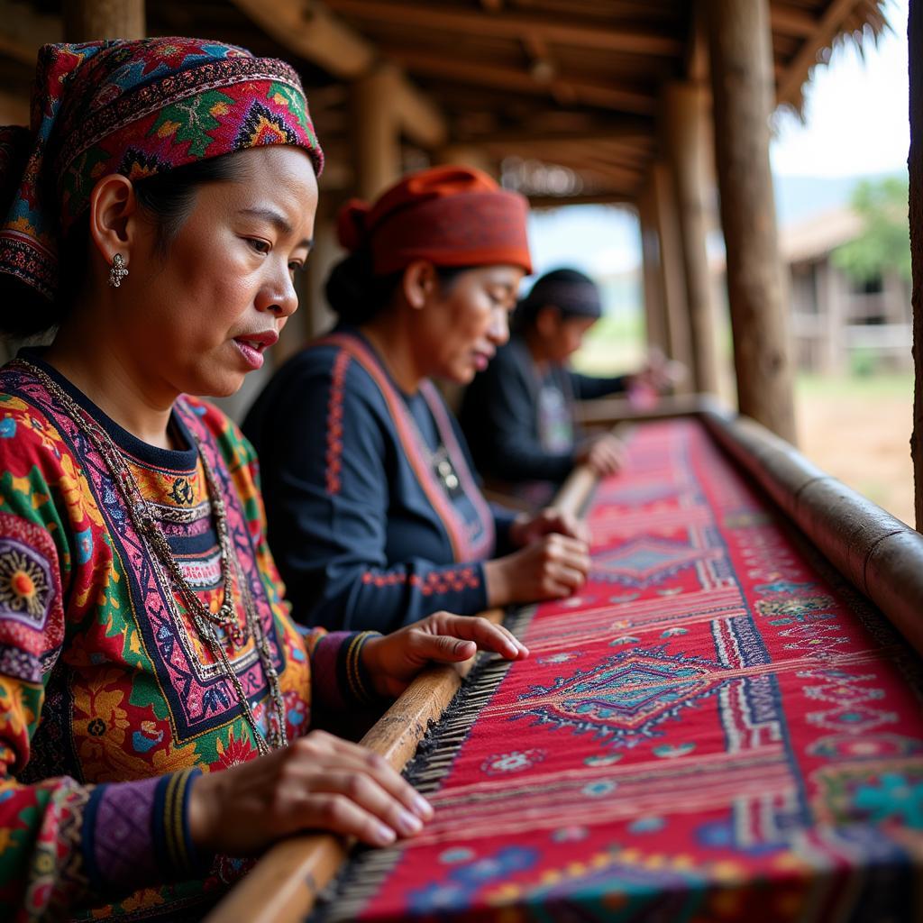 Làng nghề dệt thổ cẩm Kon Klor