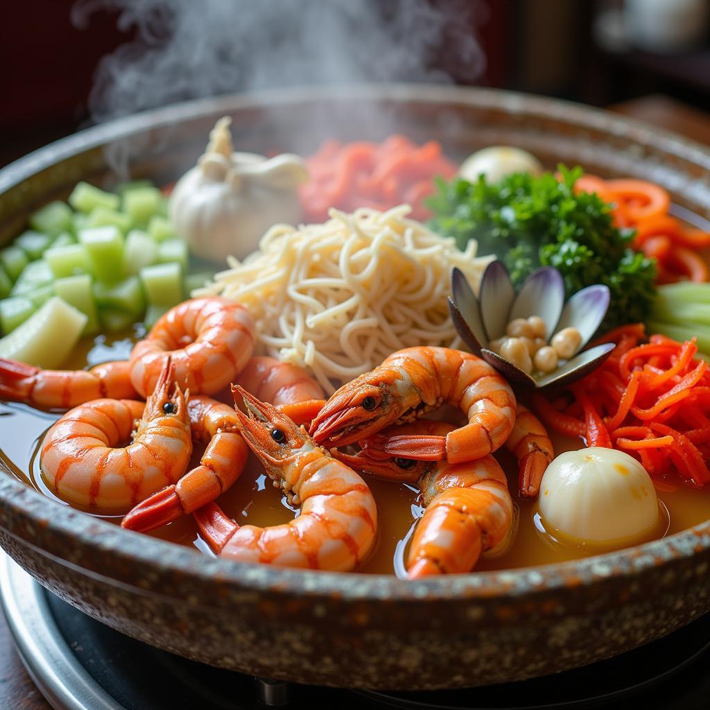 Seafood hotpot in Binh Thuan