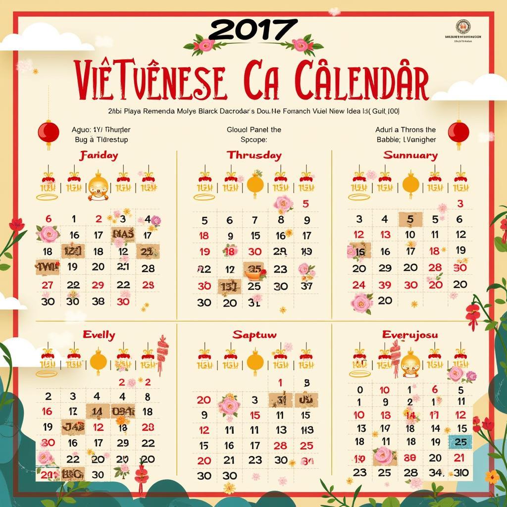 Lịch Âm Dương 2017: Tra Cứu Nhanh Chóng, Chính Xác