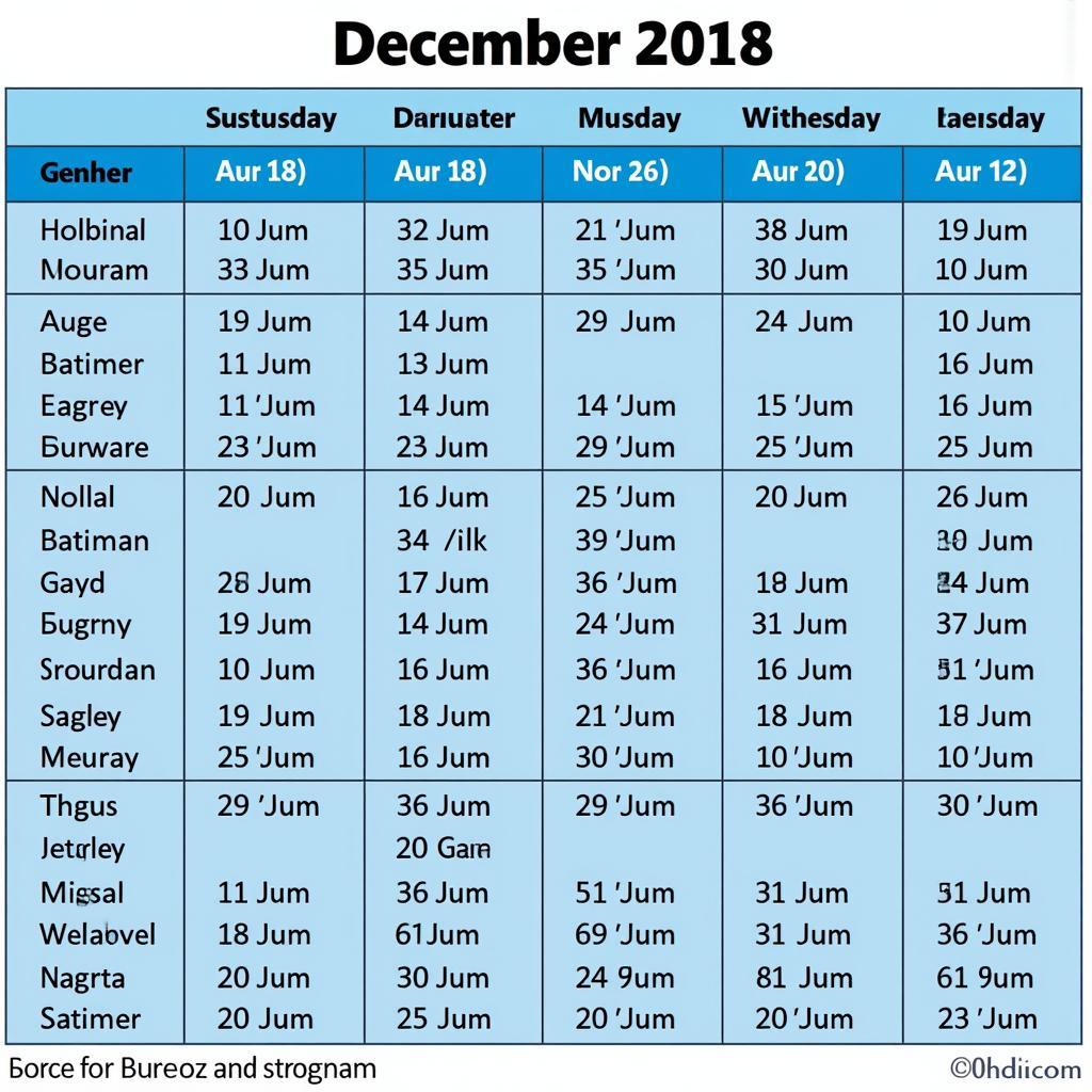 Lịch Âm Dương Tháng 12 Năm 2018: Tra Cứu Chi Tiết Nhất