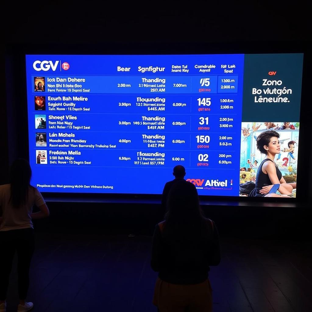 Lịch chiếu phim CGV Aeon Bình Dương hôm nay