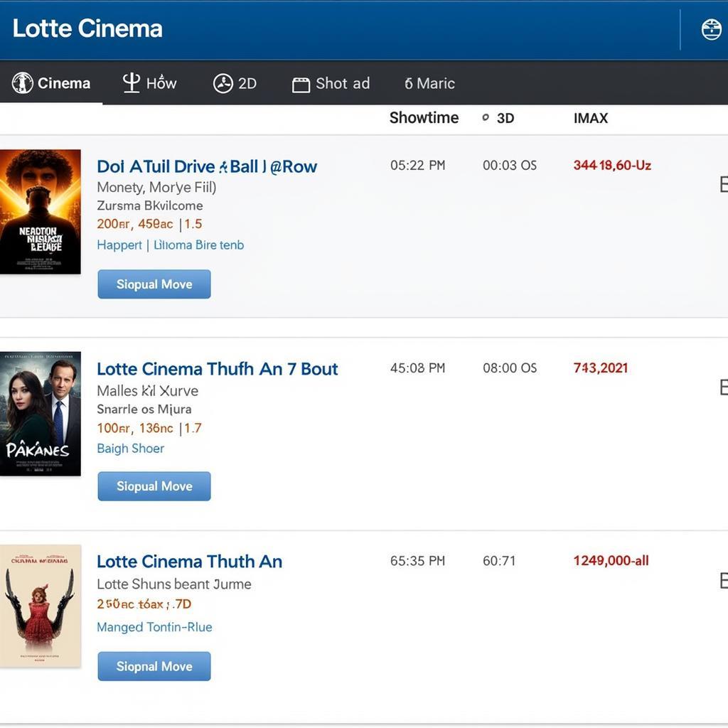 Lịch chiếu phim Lotte Cinema Thuận An