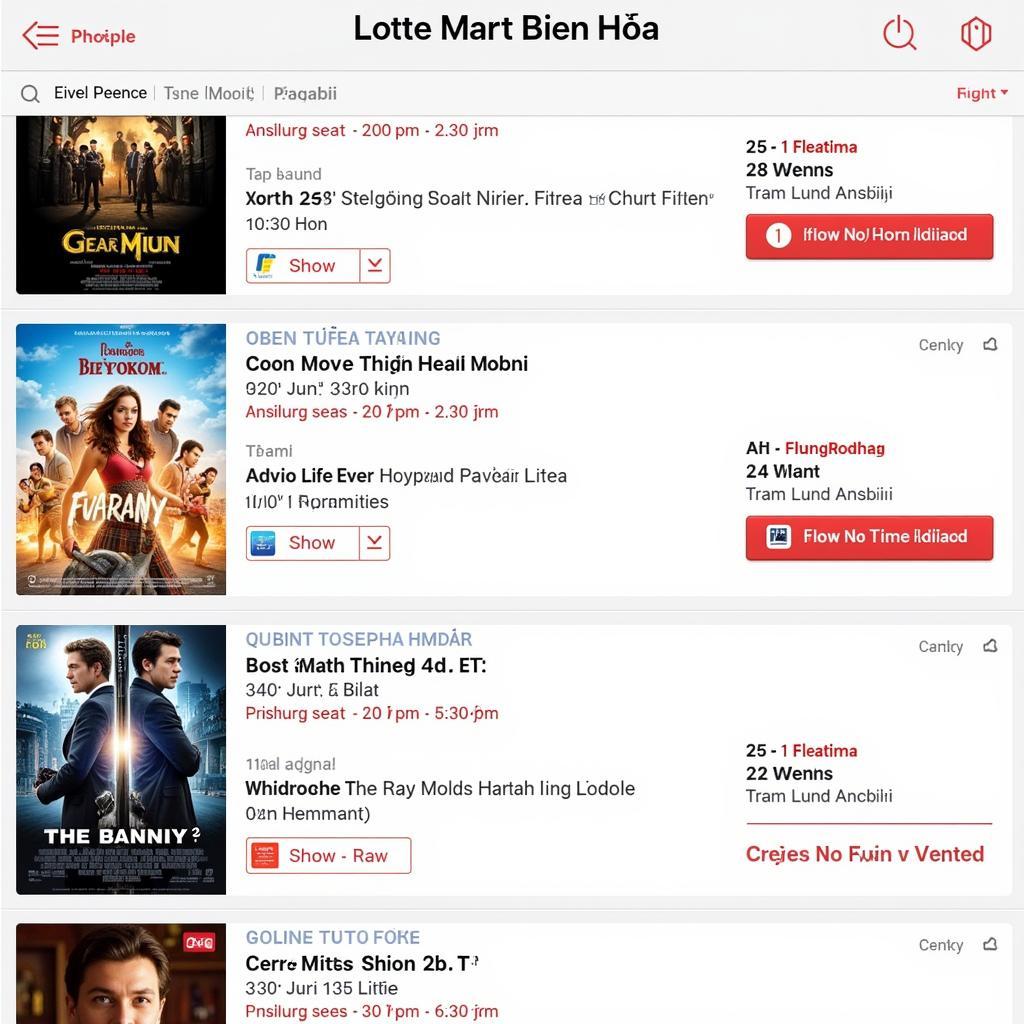 Lịch chiếu phim Lotte Mart Biên Hòa