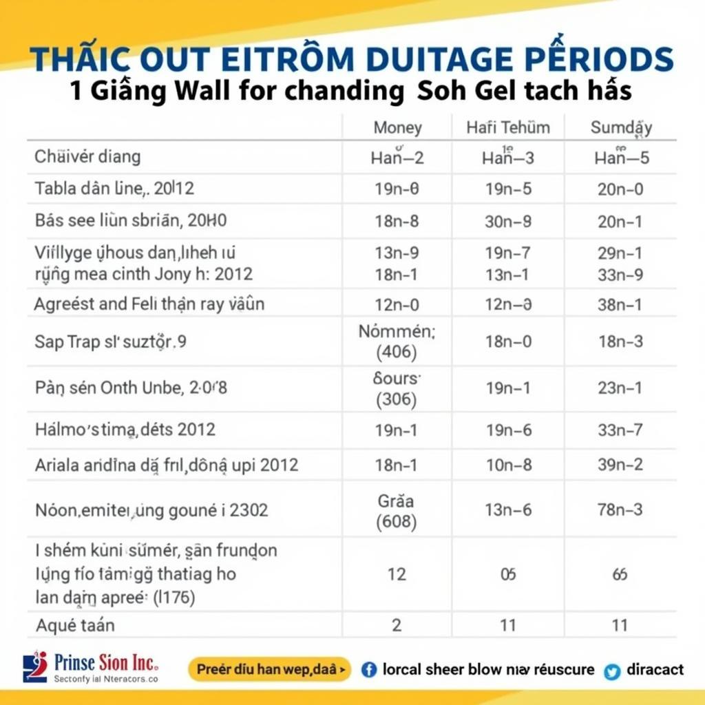 Lịch cúp điện thoại Sơn