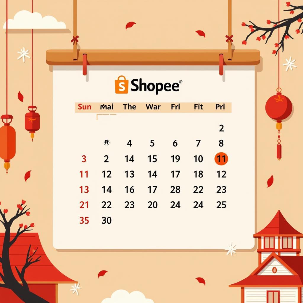 Lịch nghỉ Tết Shopee