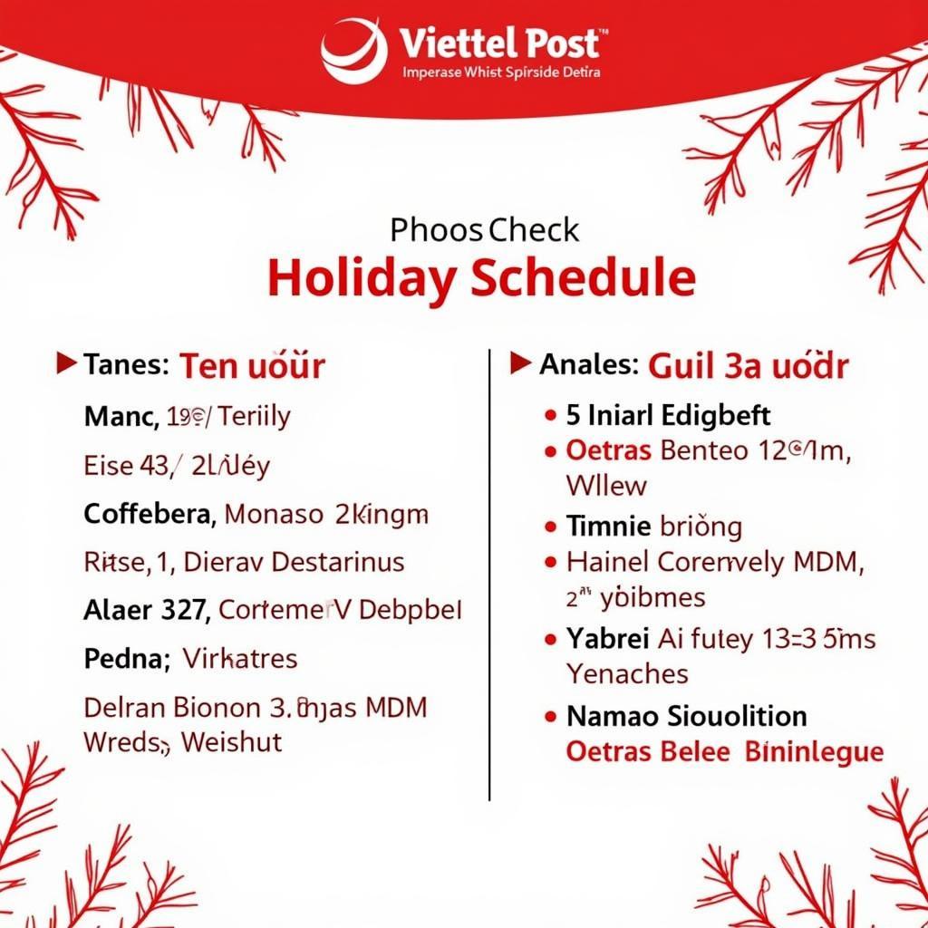 Lịch nghỉ Viettel Post dịp lễ Tết