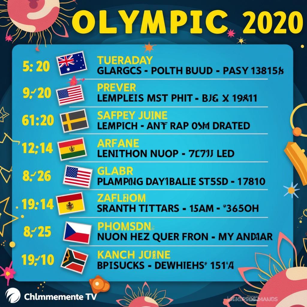 Lịch phát sóng Olympic 2020 trên các kênh truyền hình