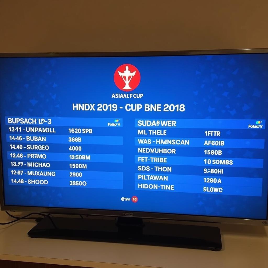 Lịch phát sóng VTV Asian Cup 2019