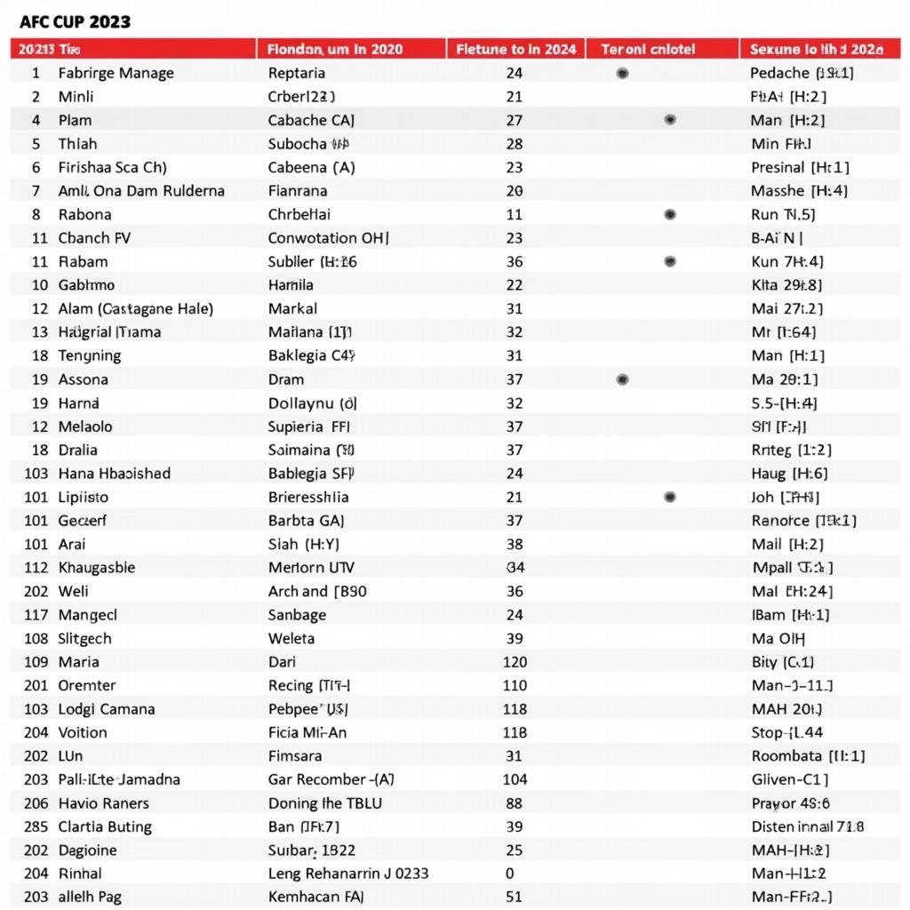 Lịch thi đấu AFC Cup 2023