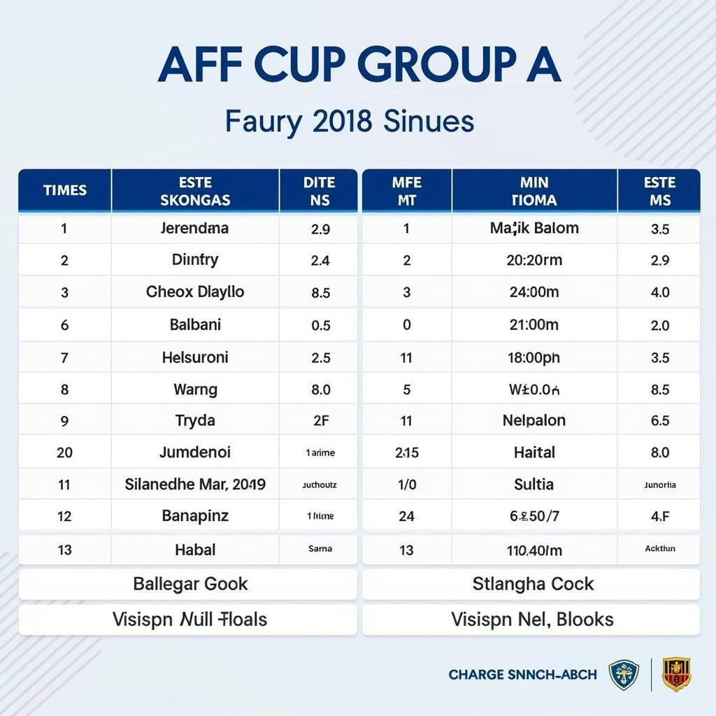 AFF Cup Group A Schedule