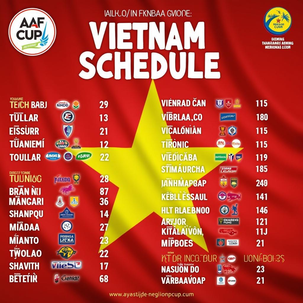 Lịch thi đấu AFF Cup Việt Nam