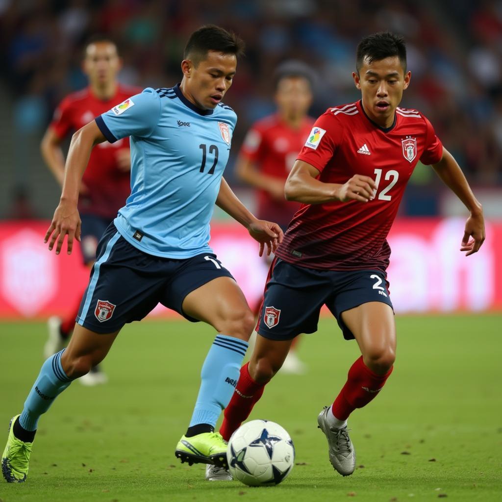 A rising star player in action during the AFF U23 Championship