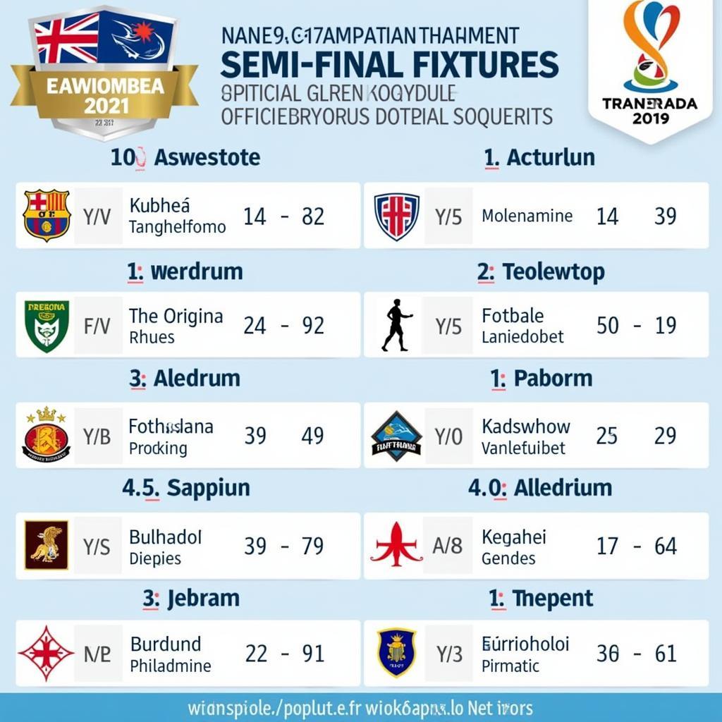 SEA Games 32 Men's Football Semi-final Schedule