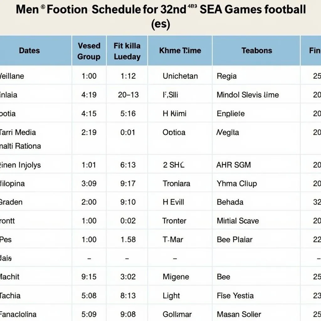 Lịch Bóng Đá Nam Seagame 32: Cập Nhật Mới Nhất