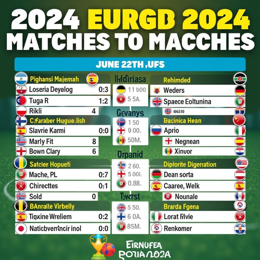 Lịch thi đấu Euro 2024