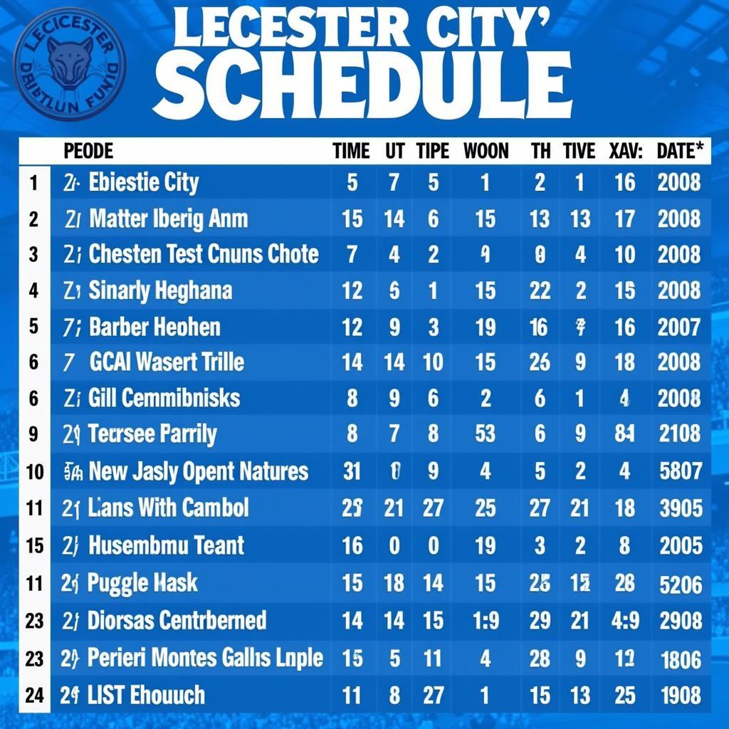 Lịch Thi Đấu Leicester City: Theo Dõi Hành Trình Của “Bầy Cáo”