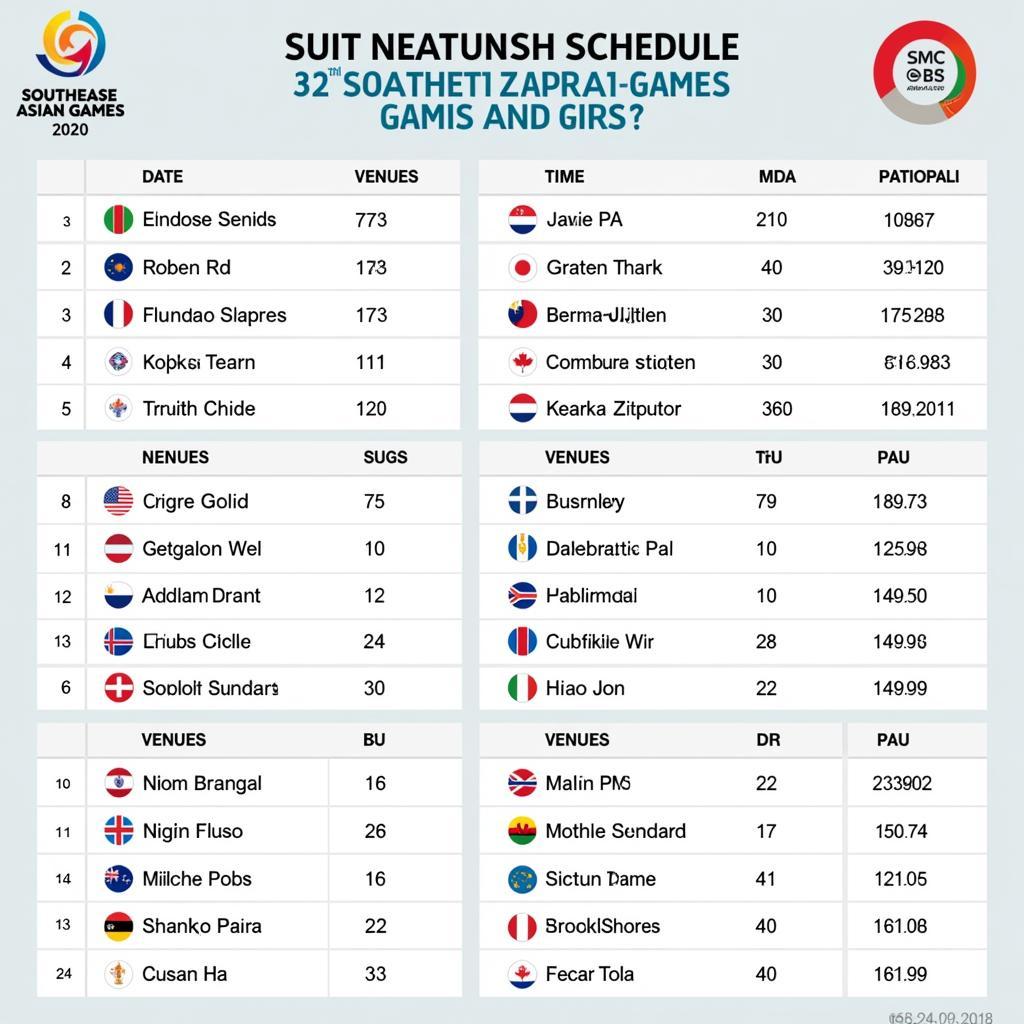 Lịch thi đấu SEA Games 32