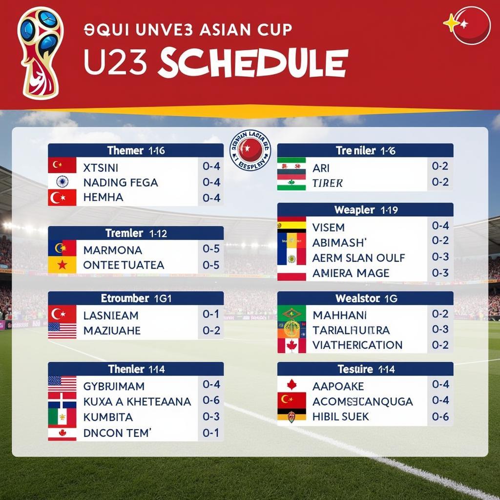 Lịch U23: Cập nhật lịch thi đấu U23 mới nhất hôm nay