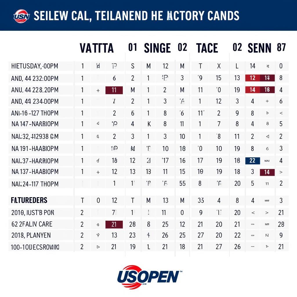 US Open Schedule