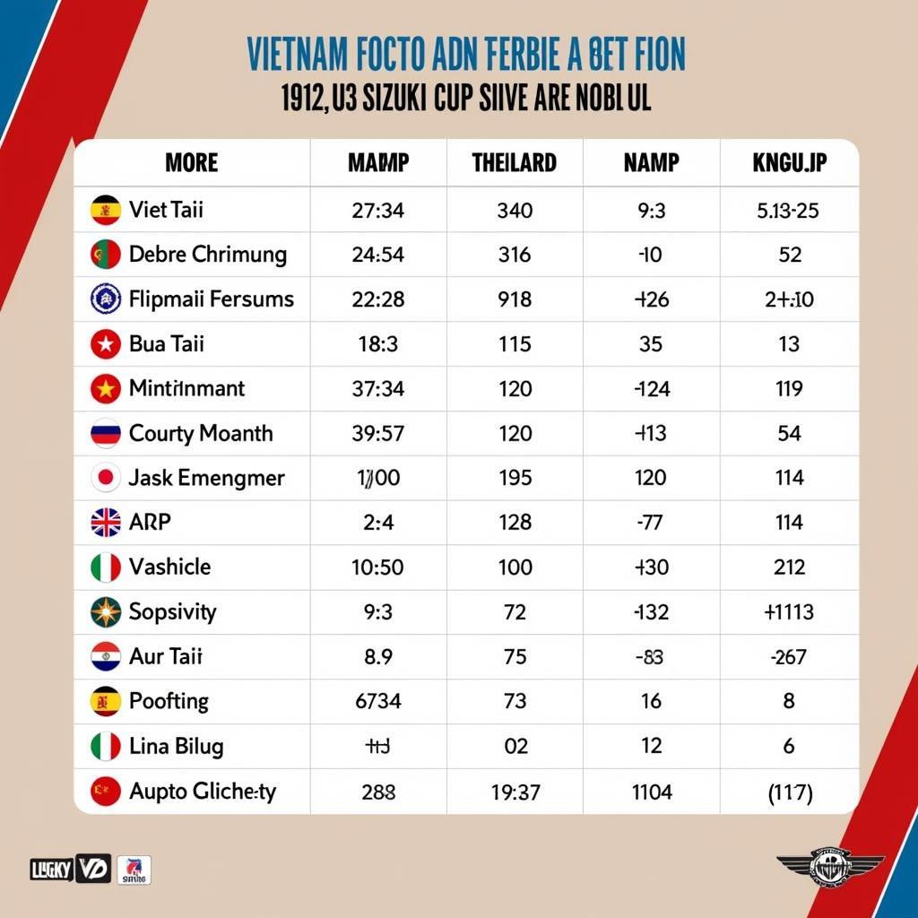 Lịch thi đấu vòng bảng AFF Cup 2021